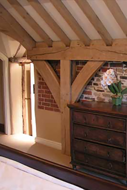 Oak framing inside